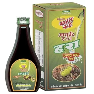 Ayurved Ratna Green Cool Oil (300ml) | Cooling Ayurvedic Hair Oil for Stress & Headache Relief | Power of 17+ Herbs for Dandruff Control & Sleep Support | Natural Scalp Nourishment & Relaxation