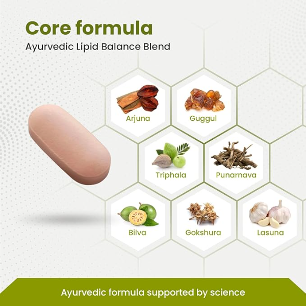 Advanced Lipid & Cholesterol Support - Triglize | 150 Ayurvedic Tablets | Helps Maintain Healthy Triglyceride Levels & Cardiovascular Function | Natural Antioxidant for Heart Health - Image 2