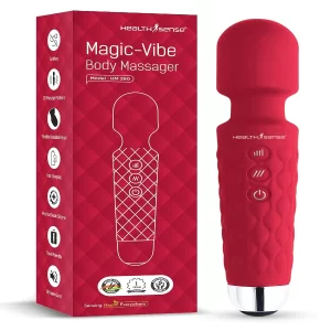 HealthSense Magic Vibe HM26 Full Body Massager – Cordless Back & Muscle Pain Relief Machine with 20 Modes