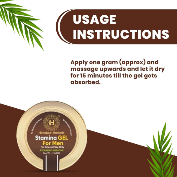 Himalayan Herbal Stamina Gel for Men (15g x 2 Pack) | Fast-Acting Natural Performance & Energy Boosting Herbal Formula | Long-Lasting Strength Support Gel - Image 2