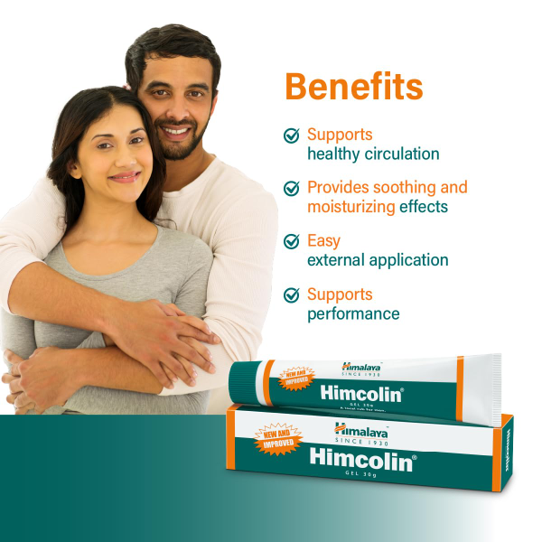 Himalaya Himcolin Gel 30g – Herbal Intimacy Support Gel for Men (PACK OF -2) - Image 2