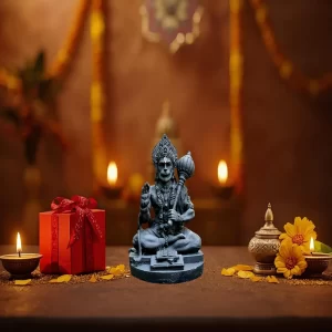 Hanuman Ji Idol for Car Dashboard & Home Decor – Bajrang Bali Murti for Pooja & Mandir | Resin Balaji Statue for Protection, Positivity & Spiritual Gifting