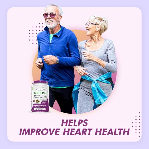 HealthyHey Berberine 95% with Milk Thistle (750mg) | Supplement for Blood Sugar & Weight Management | 60 Veg Capsules - Image 4
