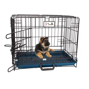 Jainsons Heavy-Duty Metal Pet Crate – Strong Cage for Dogs, Puppies, Cats, Kittens, Rabbits & Guinea Pigs (Extra Small, 18 Inch / 1.5 Ft, Black)