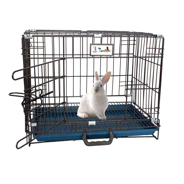 Jainsons Heavy-Duty Metal Pet Crate – Strong Cage for Dogs, Puppies, Cats, Kittens, Rabbits & Guinea Pigs (Extra Small, 18 Inch / 1.5 Ft, Black) - Image 2