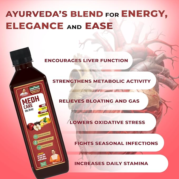 Jeena Sikho Medh Care Juice (500ml) | Ayurvedic Dia-Free Juice for Blood Sugar Control & Diabetes Management | Natural Glucose Support with Immunity & Digestion Benefits | Pack of 1 - Image 3