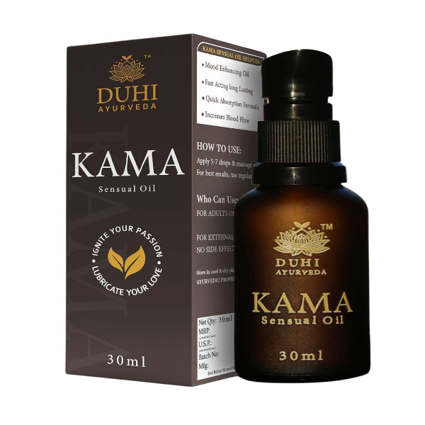 Kama Sensual Oil by Duhi Ayurveda – Natural Ayurvedic Intimacy Massage Oil for Men & Women to Enhance Desire & Deepen Connection