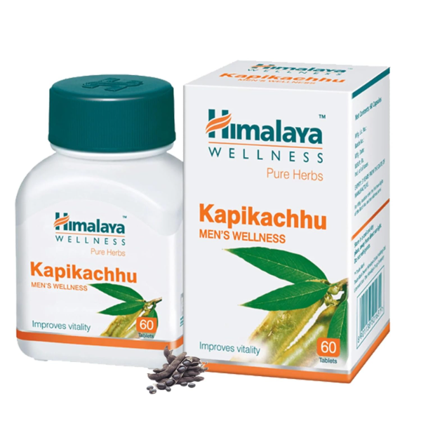 Himalaya Kapikachhu Tablets – 60 Count (Pack of 2 Bottle) Herbal Supplement for Men’s Vitality, Energy & Wellness Support