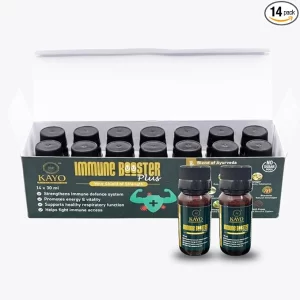 KAYO Immune Booster Plus Shots (14 x 30ml) | Ayurvedic Immunity & Energy Liquid with Giloy, Amla & Ashwagandha | Supports Respiratory Health & Vitality | Ready-to-Drink 14-Day Pack