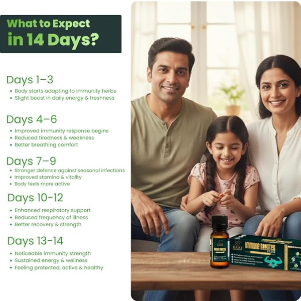 KAYO Immune Booster Plus Shots (14 x 30ml) | Ayurvedic Immunity & Energy Liquid with Giloy, Amla & Ashwagandha | Supports Respiratory Health & Vitality | Ready-to-Drink 14-Day Pack - Image 2