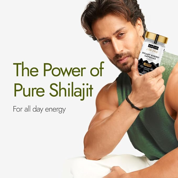Kapiva Pure Shilajit Energy Capsules | with Ashwagandha, Gokshura & 25 Multivitamins for All Day Stamina | 60 Capsules - Image 3