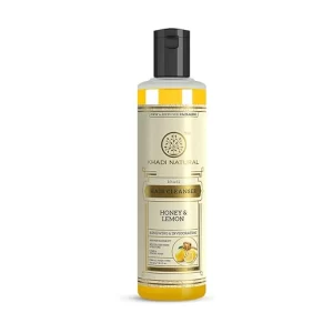 Khadi Natural Honey & Lemon Juice Shampoo (210ml) | Ayurvedic Clarifying Cleanser for Oily Scalp & Dull Hair | Natural Shine & Strength Formula | Sulphate & Paraben Free | All Hair Types