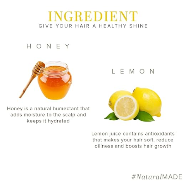 Khadi Natural Honey & Lemon Juice Shampoo (210ml) | Ayurvedic Clarifying Cleanser for Oily Scalp & Dull Hair | Natural Shine & Strength Formula | Sulphate & Paraben Free | All Hair Types - Image 3