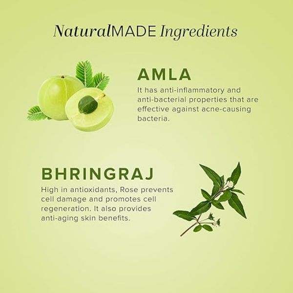 Khadi Natural Amla & Bhringraj Hair Cleanser (210ml) | Ayurvedic Strength & Shine Shampoo for All Hair Types | Gentle Daily Herbal Formula for Hair Texture & Scalp Care | 100% Natural - Image 3