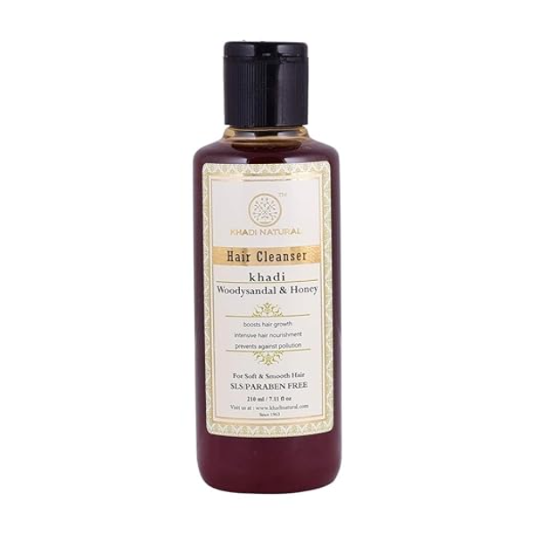 Khadi Natural Woody Sandal & Honey Hair Cleanser Sls & Paraben Free, Pack Of 1