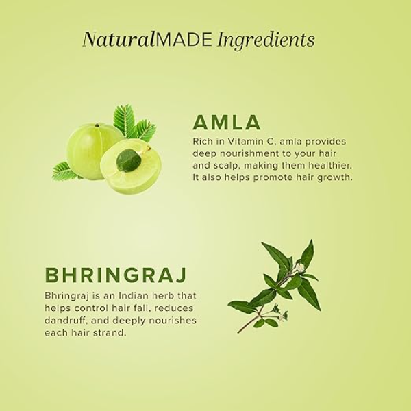 Khadi Natural Amla & Bhringraj Shampoo (210ml) | Ayurvedic Hair Growth Cleanser for Hair Fall Control & Dandruff | Sulphate & Paraben Free | Scalp Relief Formula for All Hair Types - Image 4