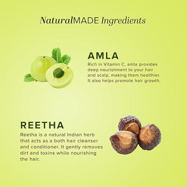 Khadi Natural Amla & Reetha Hair Cleanser (210ml) | Ayurvedic Shampoo for Deep Scalp Cleansing & Freshness | Natural Reetha Formula for Improved Hair Texture | Sulphate & Paraben Free - Image 2
