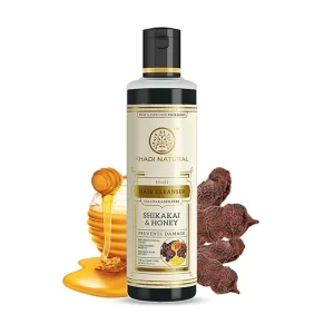 Khadi Natural Shikakai & Honey Shampoo (210ml) | Ayurvedic Hair Fall Control Cleanser | Deep Repair for Damaged & Brittle Hair | Sulphate & Paraben Free | All Hair Types