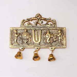 KridayKraft Tirupati Balaji Wall Hanging with Shankh Chakra Tilak, Hanuman & Garuda – Gold-Plated Antique Hindu Decorative Showpiece for Home & Office Decor