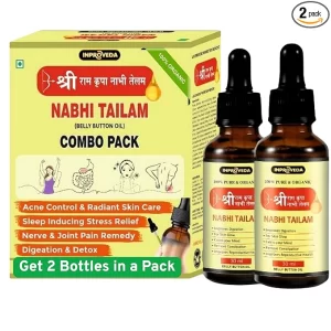 Sri Ram Kripa Ayurvedic Nabhi Oil (Pack of 2 x 30ml) | 60ml Belly Button Oil for Detox, Digestion & Better Sleep | Natural Relief for Stress, Acne & Joint Pain | 100% Pure