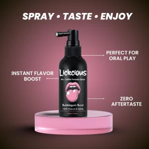 Bubblegum Burst Oral Spray for Couples – Edible Water-Based Flavoured Spray, 100% Vegan, Dermatologically & Clinically Tested – Made in India (50 ml) (Pack of -2)