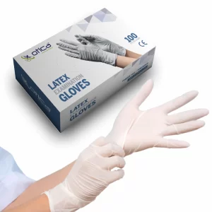 OTICA latex medical examination gloves pack.
