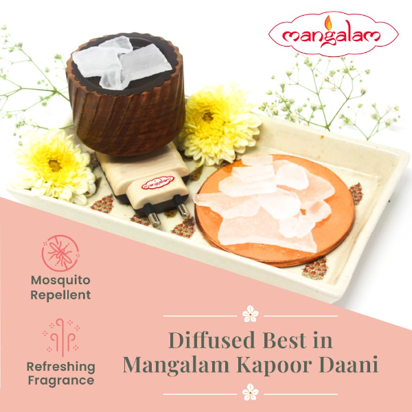 MANGALAM Wooden Kapoor Dani – Bhimseni Camphor Diffuser for Essential Oils, Natural Oils & Bakhoor | Traditional Aromatic Home Fragrance Burner for Puja, Meditation & Spiritual Ambience - Image 2