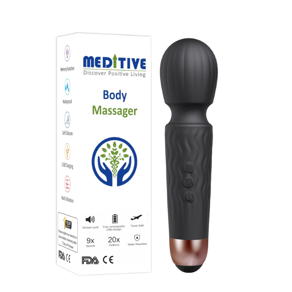 Meditive Deep Tissue Body Massager – Handheld Full Body Massage Machine for Muscle Pain Relief
