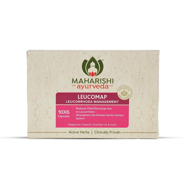 Maharishi Ayurveda Leucomap (60 Tablets) | Natural Support for Vaginal Discharge & pH Balance | Herbal Relief for Itching, Burning & Odour | Supports UTI & Yeast Infection Recovery | With Satavar & Nagkeshar - Image 2