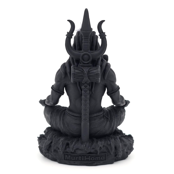 MurtiHome Mahayogi Adiyogi Shiva Statue (8.89 cm) – Black UV Resin 3D Printed Murti for Car Dashboard, Home Décor & Spiritual Gifting - Image 4