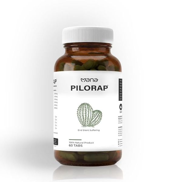 Mana Pilorap Tablets for Piles Relief – 60 Tabs | Ayurvedic Medicine for Hemorrhoids, Fissures & Constipation | Reduces Pain, Swelling & Bleeding | Natural Digestion & Bowel Support