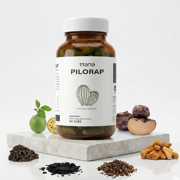 Mana Pilorap Tablets for Piles Relief – 60 Tabs | Ayurvedic Medicine for Hemorrhoids, Fissures & Constipation | Reduces Pain, Swelling & Bleeding | Natural Digestion & Bowel Support - Image 2
