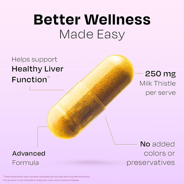 Milk Thistle ++ (120 Count) - 500mg Liver Detox Capsules | Elite Daily Wellness Support | All-Natural & Gluten-Free Liver Repair | Pure Herbal Formulation | 60-Day Supply - Image 4