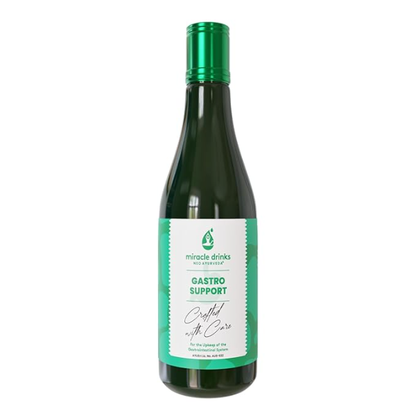 Miracle Drinks Neo Ayurveda Gastro Support | Natural Digestive Health Tonic | Ayurvedic Supplement for Gut Relief & Bloating | 500 ml Liquid