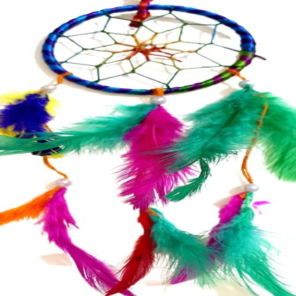 Devotional Kart Multicolor Dream Catcher – Handmade Spiritual Wall Hanging for Home Décor, Positive Energy & Boho Room Decoration - Image 4