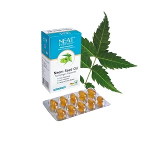 NEAT EVERYDAY Cold-Pressed Neem Seed Oil (1000mg) | 30 Vegan Capsules | Advanced Blood Purifier & Detox Supplement | Supports Clear Skin & Healthy Hair Growth