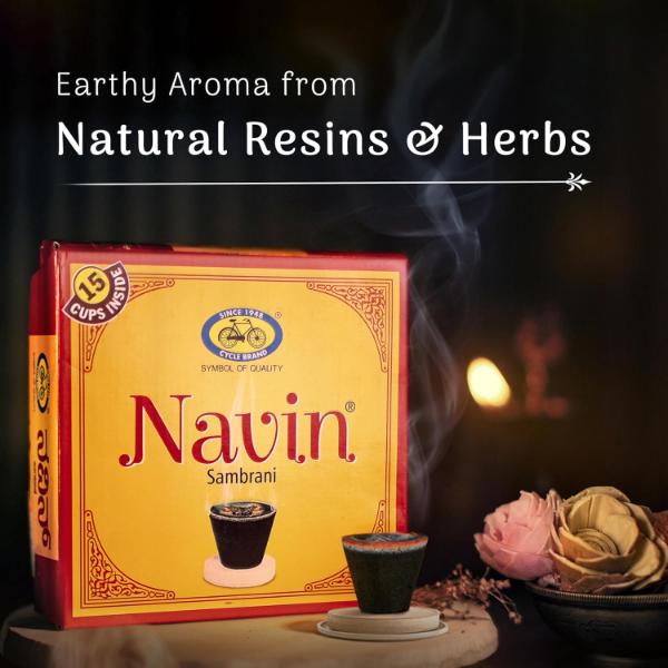 Cycle Pure Navin Sambrani Dhoop Cups (45 Pieces, Pack of 3) with Burner Plates – Natural Guggal & Loban Havan Cups for Pooja, Home Rituals & Festive Use - Image 4