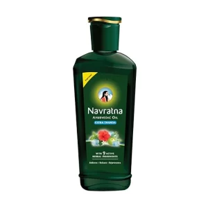 Navratna Extra Thanda Ayurvedic Cool Oil (300ml) | Intense Icy Relief for Stress, Headache & Body Ache | 9-Herbal Extra Cooling Formula for Deep Relaxation & Sleep | Professional Strength