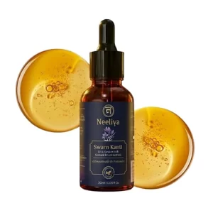 Neeliya Swarn Kanti Face Serum (20ml) | Ayurvedic Skin Brightening Serum with Kashmiri Kesar & Manjistha | Reduces Dark Spots, Pigmentation & Improves Glow | All Skin Types
