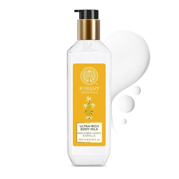 Forest Essentials Ultra-Rich Body Milk – Honey & Vanilla | Luxury Ayurvedic Body Lotion for Soft & Glowing Skin | Deeply Nourishing & Fast-Absorbing Daily Moisturizer | 200ml - Image 2