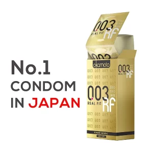 Okamoto 003 Platinum Ultra Thin Condoms (Pack of 2) | 0.03mm Thinnest Premium Latex Condoms | Made in Japan | High Sensitivity & Comfort Fit Condoms