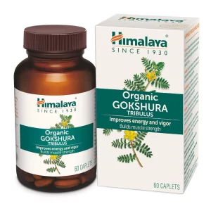 Himalaya Gokshura Organic Capsules – Men’s Energy, Strength & Stamina Support | Natural Tribulus Terrestris Supplement | 60 Count