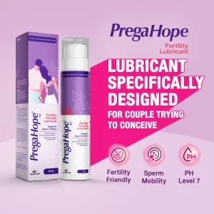 Prega Hope Fertility-Friendly Lubricant for Couples Trying to Conceive | Conception Support Intimate Gel for TTC Couples, Sperm-Friendly Personal Lubricant