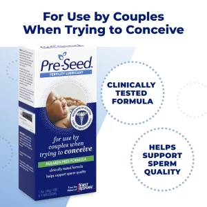 Pre-Seed Fertility Friendly Lubricant – Water-Based Personal Lubricating Gel for Trying to Conceive Couples | pH Balanced & Paraben Free | 40g with 9 Applicators