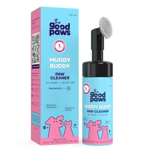 Muddy Buddy Muddy Buddy No Rinse Paw Cleaner for Dogs & Cats – Foaming Paw Wash with Oat Extract, Quick Dry, Lick Safe & Allergen Free, Softens & Protects Paws, 150ml x 2