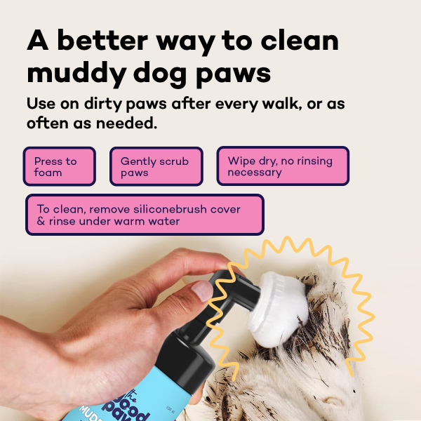 Muddy Buddy Muddy Buddy No Rinse Paw Cleaner for Dogs & Cats – Foaming Paw Wash with Oat Extract, Quick Dry, Lick Safe & Allergen Free, Softens & Protects Paws, 150ml x 2 - Image 2