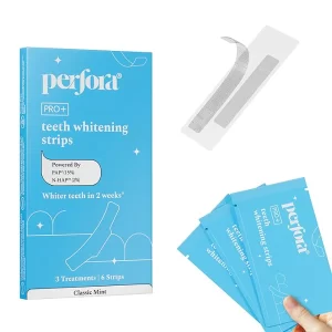 Perfora Teeth Whitening Strips (6 Strips, 3 Treatments) | Sensitivity-Free & Enamel-Safe Stain Removal