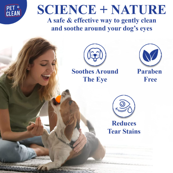 Pet Clean Primrose Oil Eye & Ear Pads for Dogs & Cats – 50 Count Gentle Cleaning Wipes for Daily Pet Hygiene & Care - Image 3