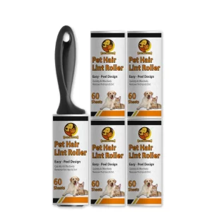Foodie Puppies Foodie Puppies Lint Roller for Pet Hair – Reusable Handle with 4 Refills (300 Sheets), Removes Dog & Cat Fur from Clothes, Sofas, Carpets & Car Seats