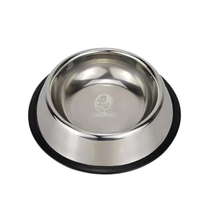 Foodie Puppies Stainless Steel Pet Feeder Bowl 225ml – Non-Slip Rubber Base Food & Water Bowl for Cats, Dogs, Rabbits, Hamsters & Puppies